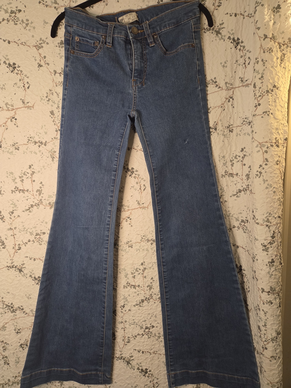 Free People Denim Flare - Leg Jeans in Medium Blue